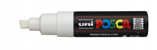 Marķieris ūdens bāzes UNI Posca PC-8K balts (1)