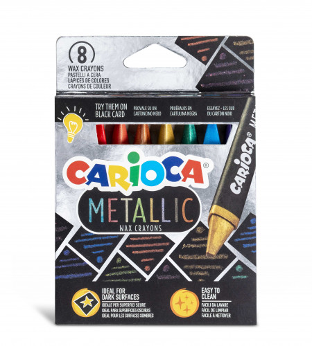Vaska krītiņi CARIOCA  Metallic 8 krāsas