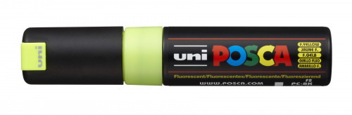 Marķieris ūdens bāzes UNI Posca PC-8K fluorescējošs dzeltens (F2)