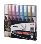 Marķieris-krīts UNI Chalk PWE-5M metalizēts, 8 krāsu komplekts