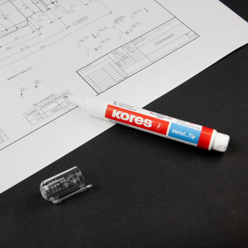 Korekcijas pildspalva KORES metal tip 10ml