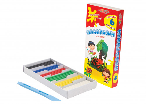 Plastilīns GAMMA 6 krāsas 120g