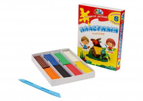Plastilīns GAMMA 8 krāsas 160g