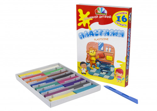 Plastilīns GAMMA 16 krāsas 320g