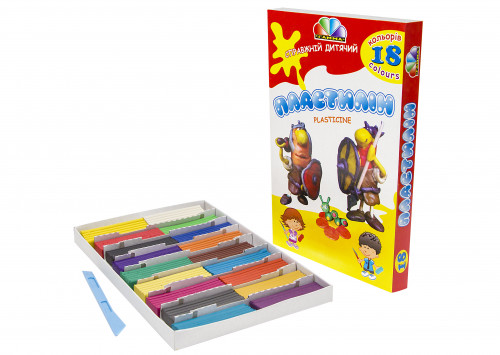 Plastilīns GAMMA 18 krāsas 360g