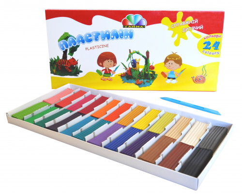 Plastilīns GAMMA  24 krāsas 480g