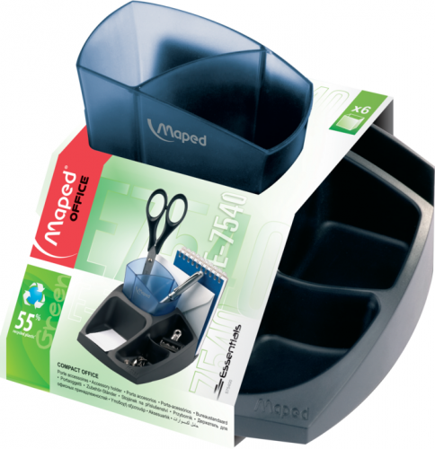 Galda organizators MAPED Compact, melns/zils