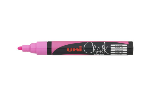Marķieris-krīts UNI Chalk PWE-5M fluorescējošs rozā