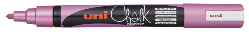 Marķieris-krīts UNI Chalk PWE-5M metalizēti rozā