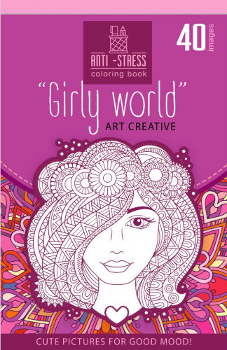 Krāsojamā grāmata FRESH 126*200mm, 20lp "Girly world" (dizains 21286)