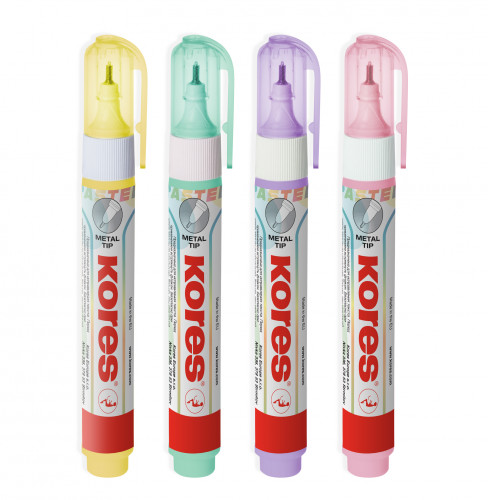 Korekcijas pildspalva KORES Pastel metal tip 10ml