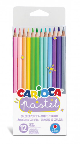 Zīmuļkrāsas CARIOCA Pastel 12 krāsas