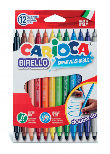 Flomāsteri CARIOCA Birello abpusēji 12 krāsas