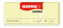 Līmlapiņas KORES 40*50mm 100lp 3gab. pasteļu dzeltenas