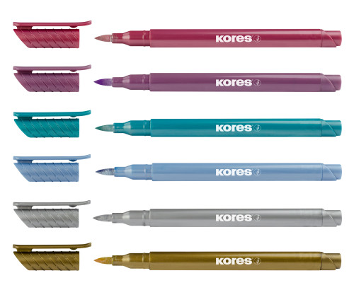 Flomāsteri KORES Brach Metallic 6 krāsas