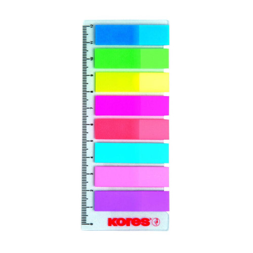 Indeksi KORES 12mm*45mm*15lp 8 neona krāsās