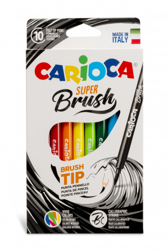 Flomāsteri CARIOCA Super Brush 10 krāsas