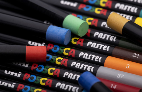 Vaska pastelis UNI Posca KPA-100 24 krāsas