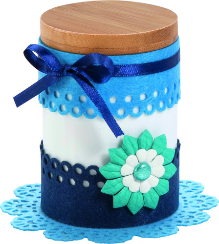 Filca mežģīņu lentes FOLIA 4gab. 30cm, zilas