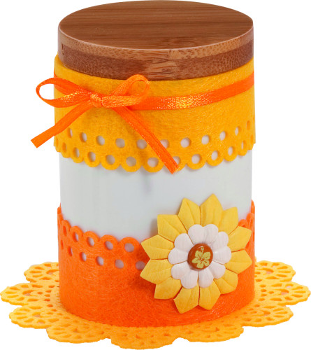 Filca mežģīņu lentes FOLIA 4gab. 30cm, dzeltenas