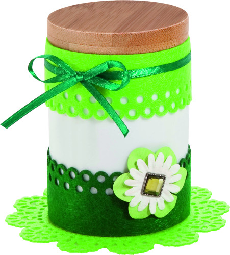 Filca mežģīņu apļi FOLIA 6gab. 7-10cm, zaļie