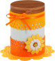Filca mežģīņu apļi FOLIA 6gab. 7-10cm, dzeltenie