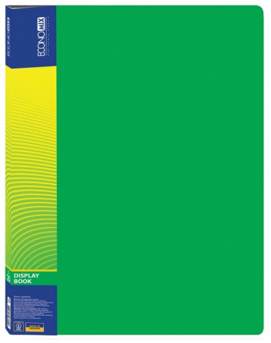 Katalogu mape Economix PP A4 20 kabatas, zaļa 30602-04