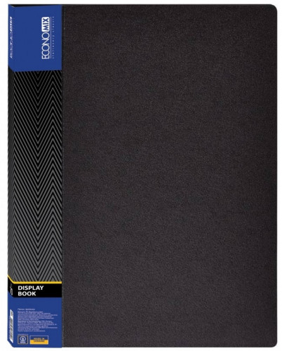 Katalogu mape Economix PP A4 10 kabatas, melna 30601-01