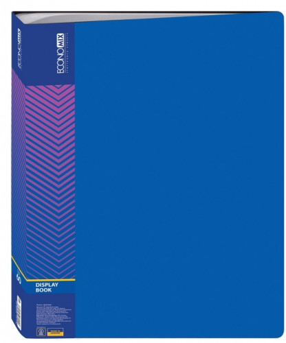Katalogu mape Economix PP A4 60 kabatas, zila 30606-02