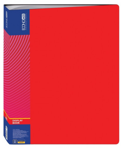 Katalogu mape Economix PP A4 60 kabatas, sarkana 30606-03