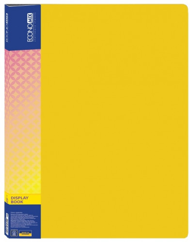 Katalogu mape Economix PP A4 10 kabatas, dzeltena 30601-05