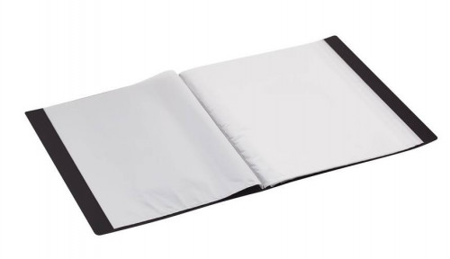 Katalogu mape Economix PP A4 40 kabatas, melna 30604-01