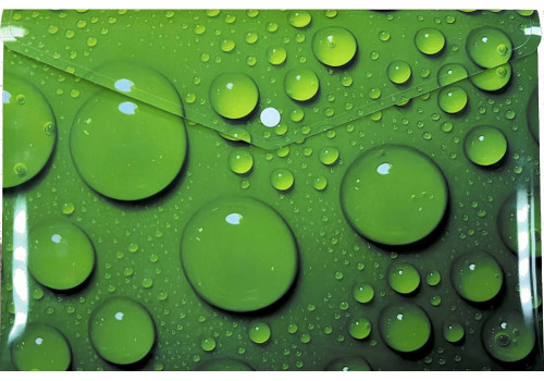 Mape-aploksne ar spiedpogu A4 PP 180µm "Green bubble" 35244