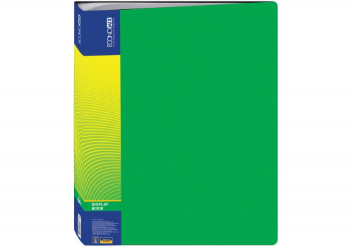 Katalogu mape Economix PP A4 60 kabatas, zaļa 30606-04