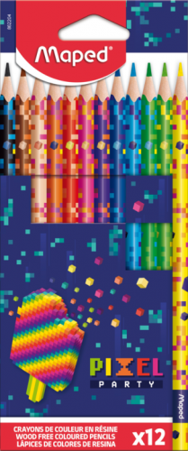 Zīmuļkrāsas MAPED "Pixel Party" 12 krāsas