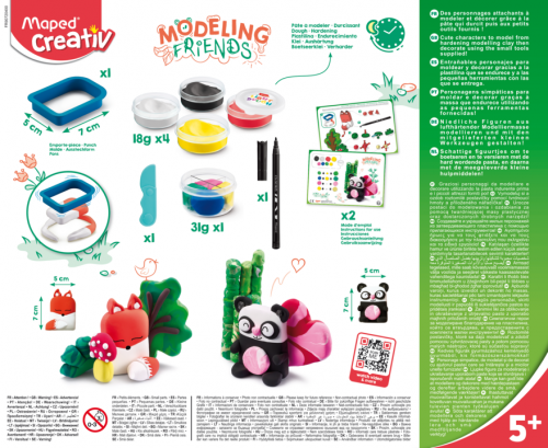 MAPED Creativ mīklas veidošanas komplekts "Lapsa+panda" 5+