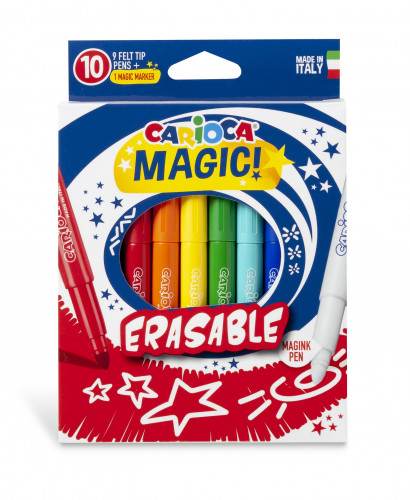 Flomāsteri CARIOCA Magic Erasable 9 krāsas + 1 Magic color