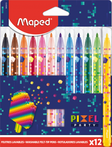 Flomāsteri MAPED "Pixel Party" 2.8mm 12 krāsas