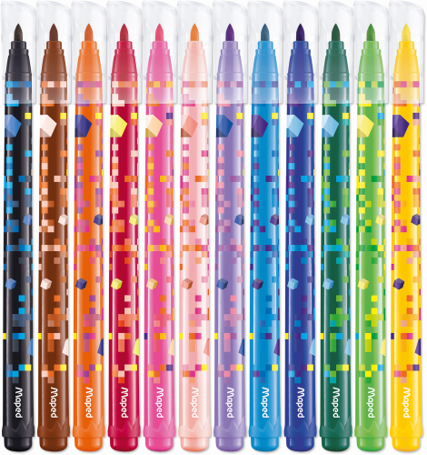 Flomāsteri MAPED "Pixel Party" 2.8mm 12 krāsas