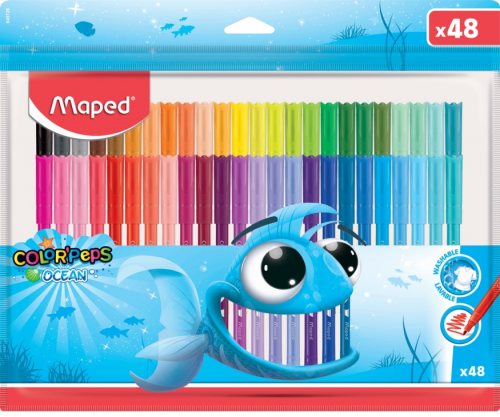 Flomāsteri MAPED Ocean 2.0mm  48 krāsas, PP iepakojums