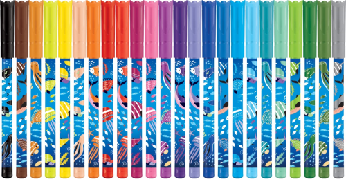Flomāsteri MAPED Ocean Life 2.0mm  24 krāsas, PP iepakojums