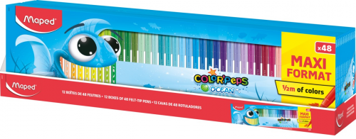 Flomāsteri MAPED Ocean 2.0mm  48 krāsas Maxi formāts