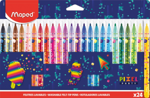 Flomāsteri MAPED "Pixel Party" 2.8mm 24 krāsas