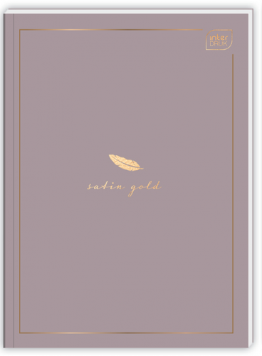 Klade INTERDRUK B5 70g/m2 160lp # mīksts vāks, Satin Gold