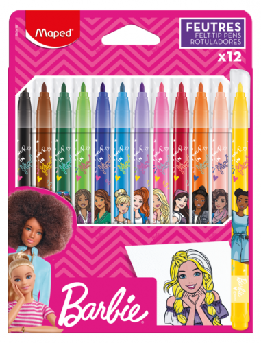 Flomāsteri MAPED "Barbie" 2.8mm 12 krāsas
