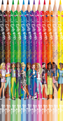 Zīmuļkrāsas MAPED "Barbie" 12 krāsas