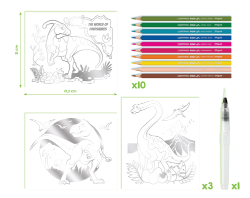 MAPED Creativ krāsošanas komplekts  Aqua Art "Dinozaurs" 7+