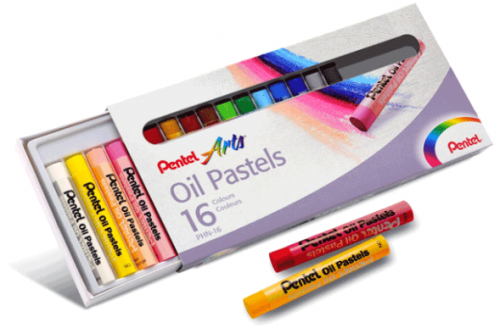 Eļļas pastelis PENTEL 16 krāsas