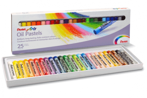 Eļļas pastelis PENTEL 25 krāsas