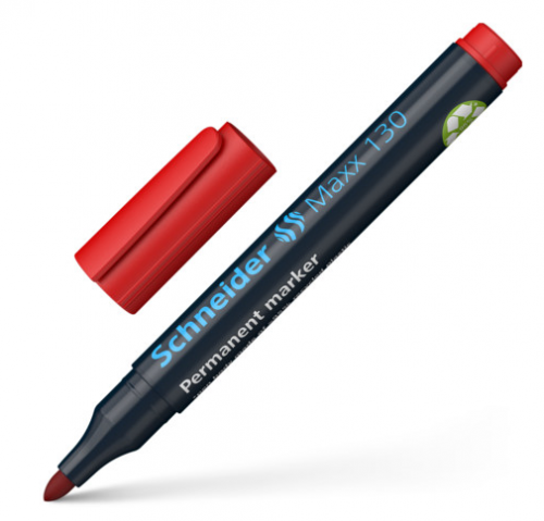 Permanenta marķieris SCHNEIDER Maxx 130, 1-3mm, sarkans